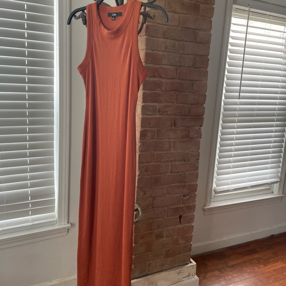Lulus Rust Orange Ribbed Dress - Picture 3 of 6